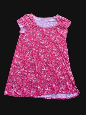 ✨Pink floral babydoll top with lace trim Size 2XL✨
